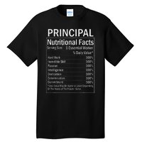 Thanksgiving Xmas Funny Principal Nutritional Facts Labels Tall T-Shirt