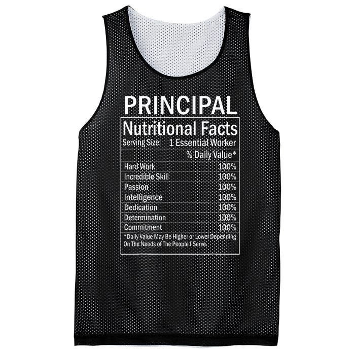 Thanksgiving Xmas Funny Principal Nutritional Facts Labels Mesh Reversible Basketball Jersey Tank