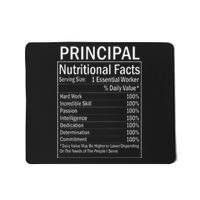 Thanksgiving Xmas Funny Principal Nutritional Facts Labels Mousepad