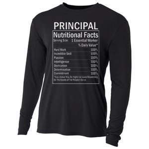 Thanksgiving Xmas Funny Principal Nutritional Facts Labels Cooling Performance Long Sleeve Crew