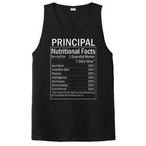 Thanksgiving Xmas Funny Principal Nutritional Facts Labels PosiCharge Competitor Tank