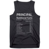 Thanksgiving Xmas Funny Principal Nutritional Facts Labels Tank Top