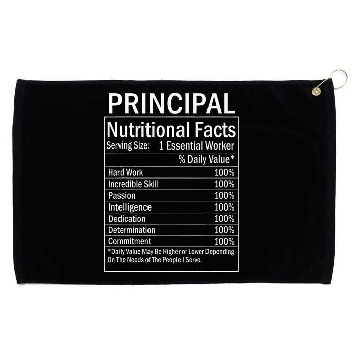 Thanksgiving Xmas Funny Principal Nutritional Facts Labels Grommeted Golf Towel