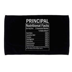 Thanksgiving Xmas Funny Principal Nutritional Facts Labels Microfiber Hand Towel