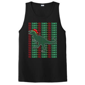 Trex Xmas Gift Fa Ra Rawr Dinosaur Ugly Christmas Sweater Gift PosiCharge Competitor Tank