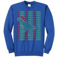 Trex Xmas Gift Fa Ra Rawr Dinosaur Ugly Christmas Sweater Gift Tall Sweatshirt