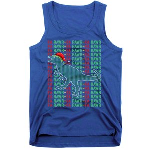 Trex Xmas Gift Fa Ra Rawr Dinosaur Ugly Christmas Sweater Gift Tank Top