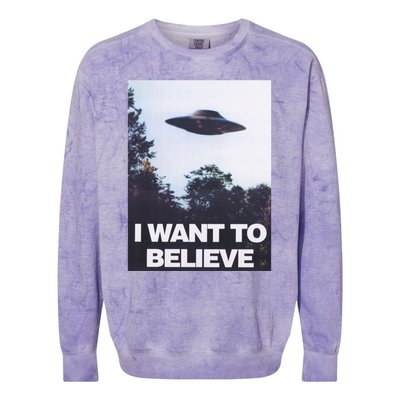 The Xfiles I Want To Believe Colorblast Crewneck Sweatshirt