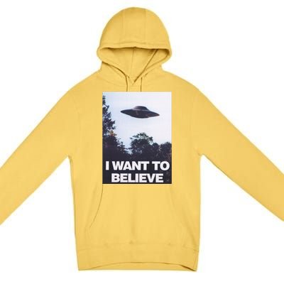 The Xfiles I Want To Believe Premium Pullover Hoodie