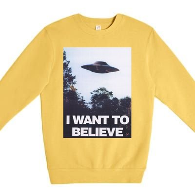 The Xfiles I Want To Believe Premium Crewneck Sweatshirt