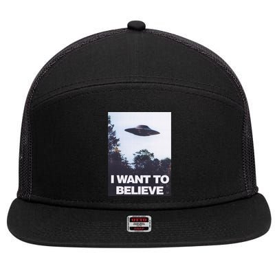 The Xfiles I Want To Believe 7 Panel Mesh Trucker Snapback Hat