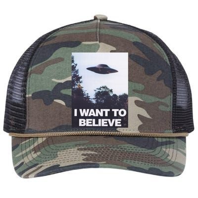 The Xfiles I Want To Believe Retro Rope Trucker Hat Cap