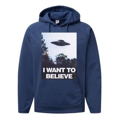 The Xfiles I Want To Believe Performance Fleece Hoodie