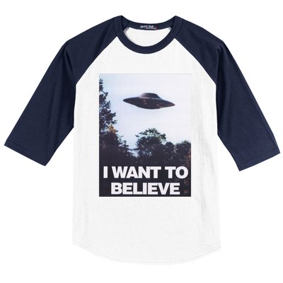 The Xfiles I Want To Believe Baseball Sleeve Shirt