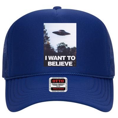 The Xfiles I Want To Believe High Crown Mesh Back Trucker Hat