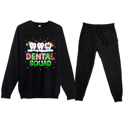 Teeth Xmas Lights Dental Squad Dentist Hygienist Christmas Gift Premium Crewneck Sweatsuit Set