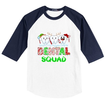 Teeth Xmas Lights Dental Squad Dentist Hygienist Christmas Gift Baseball Sleeve Shirt