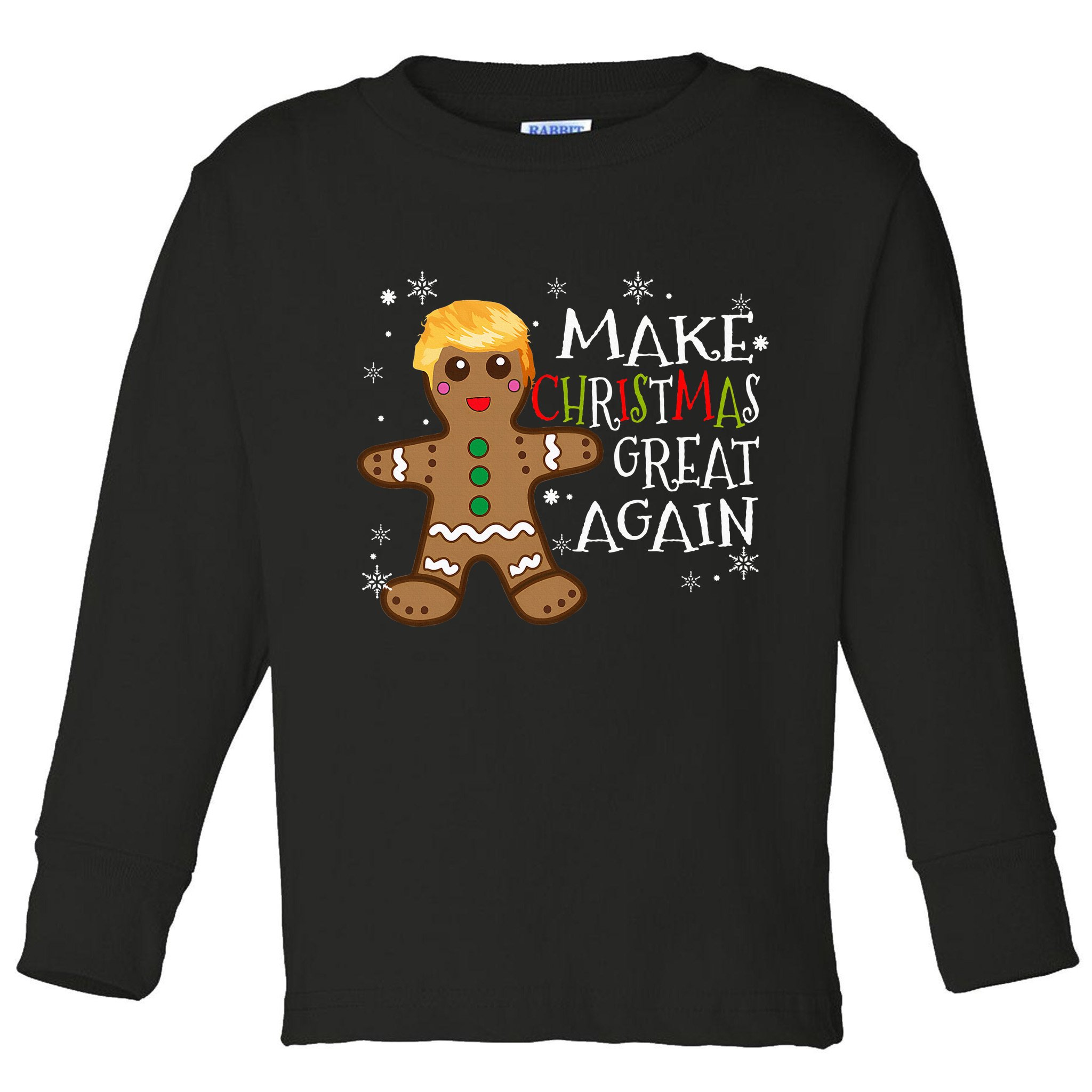 Trump Xmas Make Christmas Great Again Christmas Toddler Long Sleeve Shirt