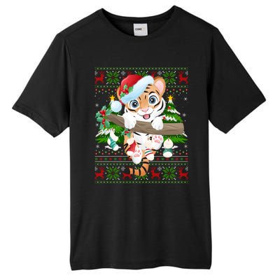 Tiger Xmas Style Ugly Santa Tiger Christmas Gift Tall Fusion ChromaSoft Performance T-Shirt