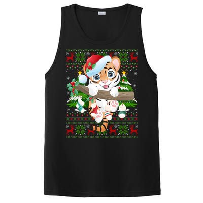 Tiger Xmas Style Ugly Santa Tiger Christmas Gift PosiCharge Competitor Tank