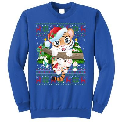 Tiger Xmas Style Ugly Santa Tiger Christmas Gift Sweatshirt