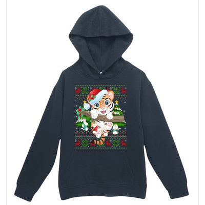 Tiger Xmas Style Ugly Santa Tiger Christmas Gift Urban Pullover Hoodie