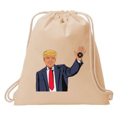 Trump Xrp Drawstring Bag