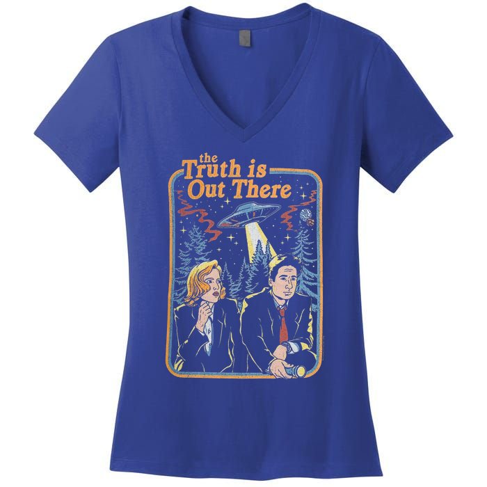 The XFiles The Truth Is Out There Women's V-Neck T-Shirt