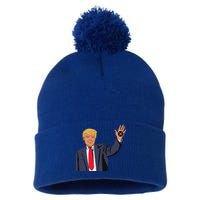 Trump Xrp Pom Pom 12in Knit Beanie