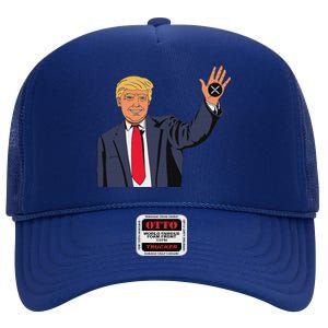 Trump Xrp High Crown Mesh Back Trucker Hat