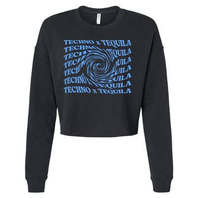 Techno X Tequila Cropped Pullover Crew