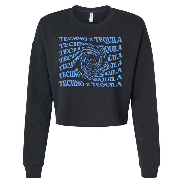 Techno X Tequila Cropped Pullover Crew