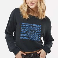 Techno X Tequila Cropped Pullover Crew