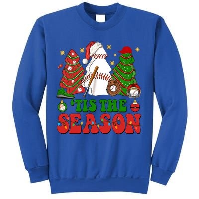 Tis Xmas The Season Baseball Christmas Tree Cakes Debbie Cool Gift Sweatshirt