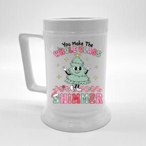 Teacher Xmas You Make The Whole Class Shimmer Christmas Beer Stein