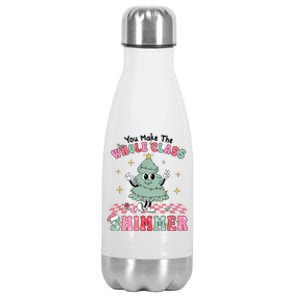 Teacher Xmas You Make The Whole Class Shimmer Christmas Stainless Steel Insulated Water Bottle