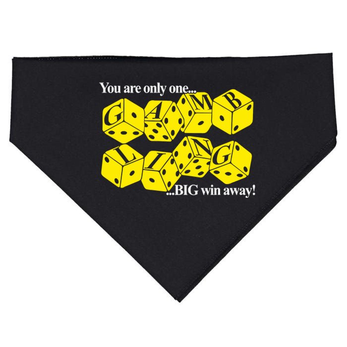 Theclassy You Are Only One Big Win Away Gambling USA-Made Doggie Bandana