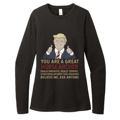 Trump You Are A Great Great Horse Archer Gift Womens CVC Long Sleeve Shirt