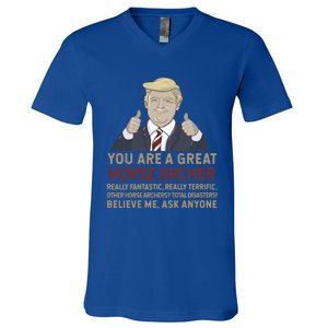 Trump You Are A Great Great Horse Archer Gift V-Neck T-Shirt