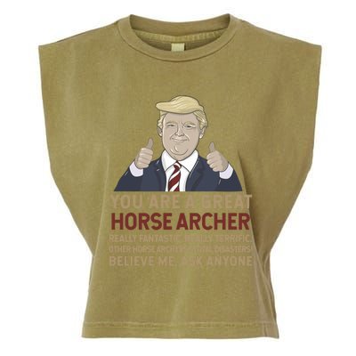 Trump You Are A Great Great Horse Archer Gift Garment-Dyed Women's Muscle Tee