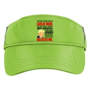 Trump You Are A Really Really Great Mom Adult Drive Performance Visor