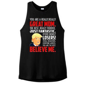 Trump You Are A Really Really Great Mom Ladies PosiCharge Tri-Blend Wicking Tank