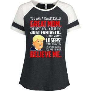 Trump You Are A Really Really Great Mom Enza Ladies Jersey Colorblock Tee