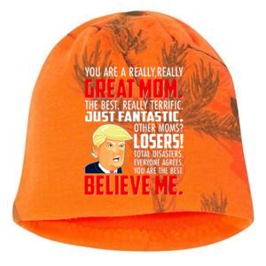 Trump You Are A Really Really Great Mom Kati - Camo Knit Beanie