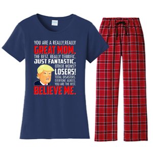 Trump You Are A Really Really Great Mom Women's Flannel Pajama Set