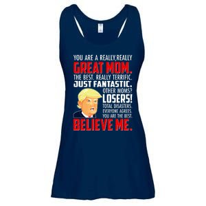 Trump You Are A Really Really Great Mom Ladies Essential Flowy Tank