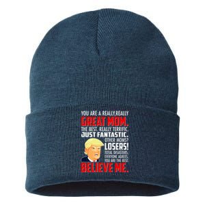 Trump You Are A Really Really Great Mom Sustainable Knit Beanie