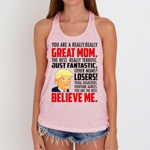 Trump You Are A Really Really Great Mom Women's Knotted Racerback Tank