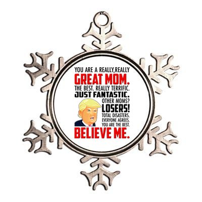 Trump You Are A Really Really Great Mom Metallic Star Ornament