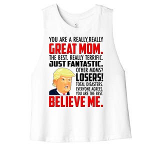 Trump You Are A Really Really Great Mom Women's Racerback Cropped Tank